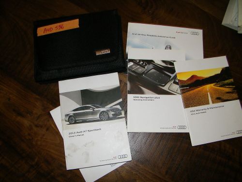 2012 audi a7 sportback owners manual with case aud556