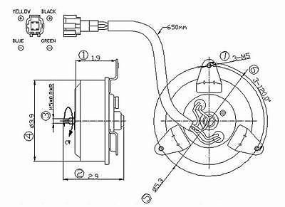 Engine cooling fan motor right/left tyc 631210