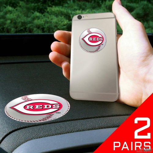 Fanmats - 2 pairs of mlb cincinnati reds dashboard phone grips 13099