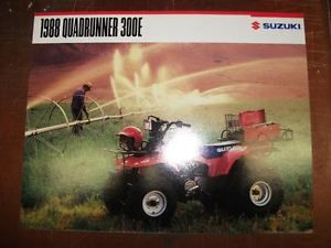 Original nos 1988 suzuki motorcycle sales brochure quadrunner 300e atv