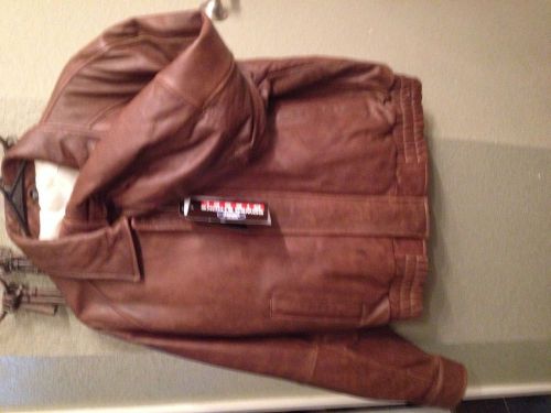 Ford lamb skin leather power stroke diesel jacket size large