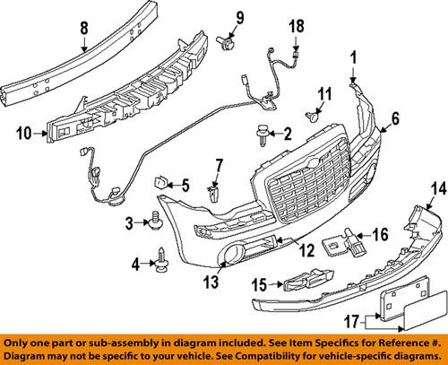 Chrysler oem 5029900aa front bumper-air duct