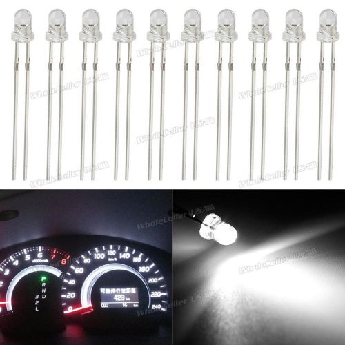 10x white 3mm mini soldering lights emitting diode led dashboard for honda odyss