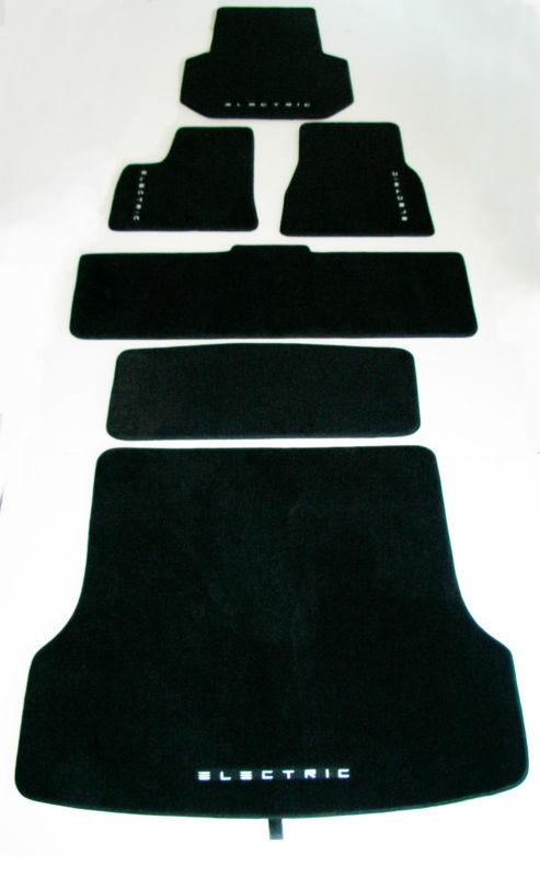 Electric series:tesla model s, premium 52 oz, complete 6 piece floor mat set