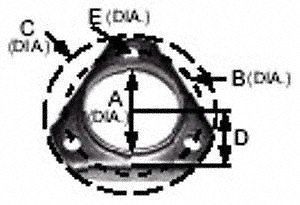 80-85 volvo 200 series - 6 cyl flange