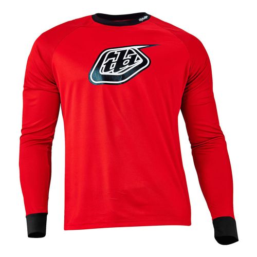 Troy lee designs moto solid mens bicycle jersey red/black