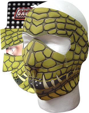 2 in 1 reversible motorcycle biker, ski mobile neoprene face mask - gator man