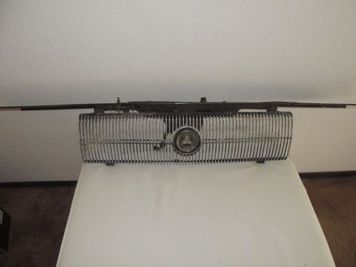 1966-1967 dodge charger center grille w/emblem &amp; bezel and hood latch support
