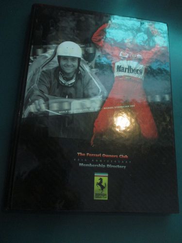 Ferrari owners club - 2001 404h anniversary  hardback membership directory