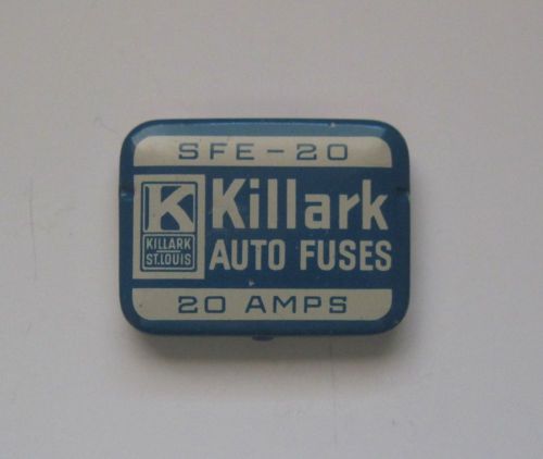 Five killark sfe 20 / 20 amps auto fuses in tin - new old unused stock