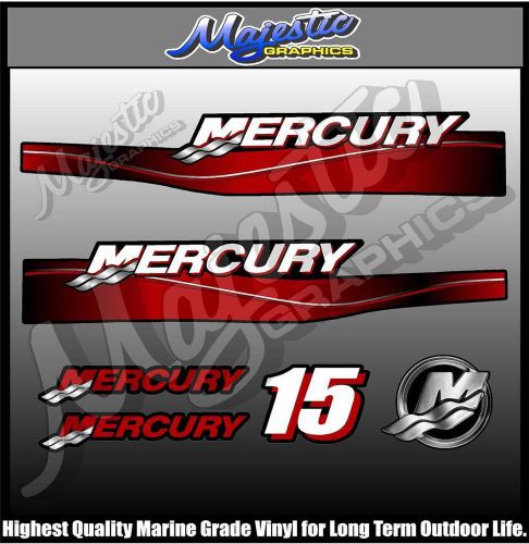 Mercury - 15hp - outboard  decals