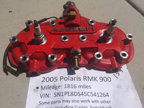 2005 05 2006 06 polaris rmk fusion 900 liberty cylinder head heads red 1203049