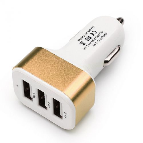 Purchase Universal Triple USB Car Charger Adapter USB Socket 3 Port Car