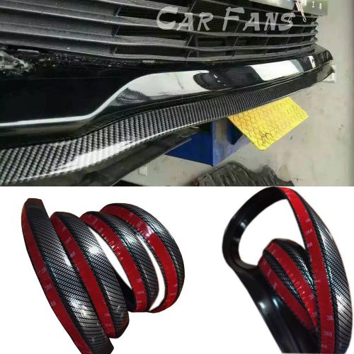 100&#034; universal carbon front bumper skirt lip splitter spoiler skirt protector