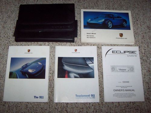 2000 porsche 911 carrera owner user manual coupe convertible 4 millennium 3.4l