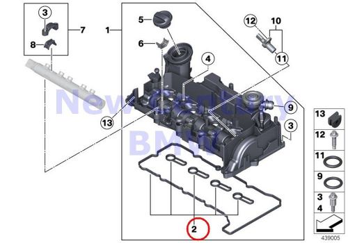 Bmw genuine cylinder head cover cylinder head cover gasket set f25 f30 f30n f31