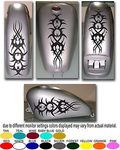 Motorcycle gas tank and fender decal set