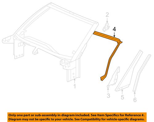 Chevrolet gm oem 14-16 corvette windshield header-weatherstrip 23301533