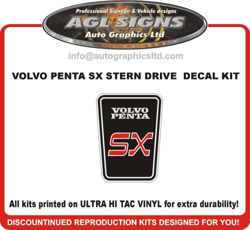 Volvo penta  sx  stern drive outdrive decal  reproductions