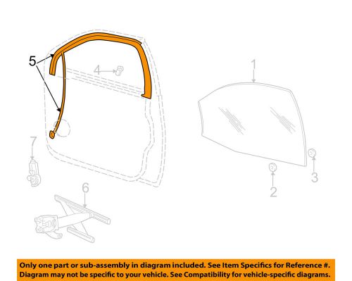 Ford oem front door-run channel left 4f1z5421597aa