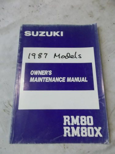 Used 1987 suzuki rm80 rm 80 mx oem owners maintenance manual *b95g