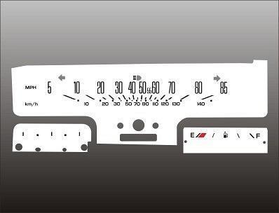 1981-1988 oldsmobile cutlass sweep instrument cluster white face gauges 81-88