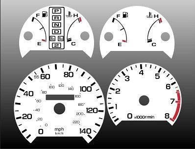 1987-1990 acura legend instrument cluster white face gauges 87-90