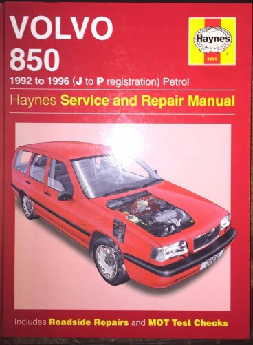 Haynes volvo 850 1992-1996 (j-p registration) petrol service &amp; repair manual