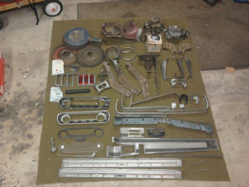 Large lot 641/2 to 66 mustang parts including several assorted carbs