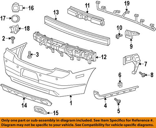 Mopar oem 6509481aa rear bumper-bumper cover screw