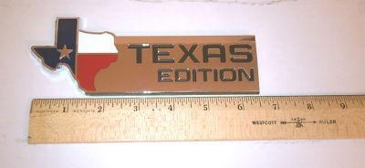1 "texas edition" emblem (the state of texas)