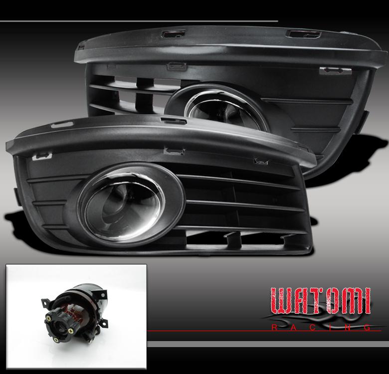 06-10 vw jetta mk5 bumper projector fog light lamp+front lower grille cover trim