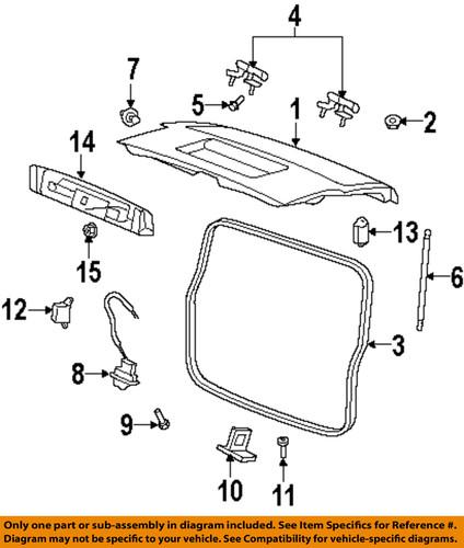 Jeep oem 5112259ae lift gate-lift gate w'strp