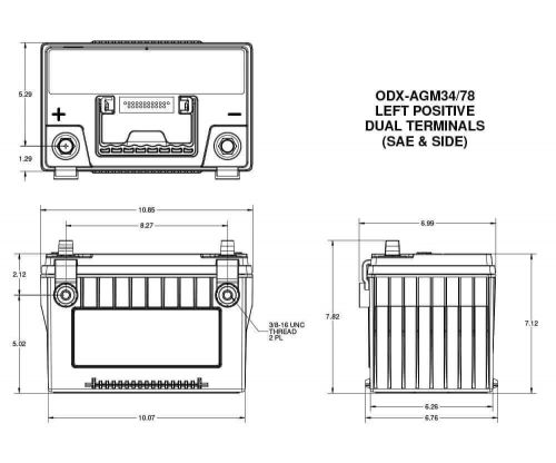 Odyssey battery    odx agm34 78    odyssey 34 78 pc1500