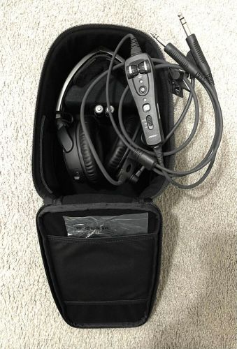 Bose a20 aviation headset with bluetooth &amp; dual plug cable - black