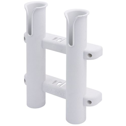 Sea-dog two pole side mount rod storage rack - white