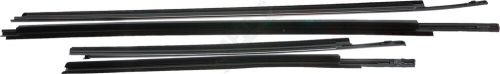 Apdty 143689 door to window glass rubber dew wipe weatherstrip seal 4-door set