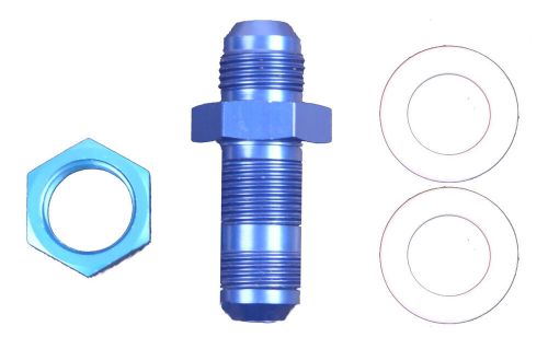 Racerdirect #12 an fuel cell fitting with washers anodized blue