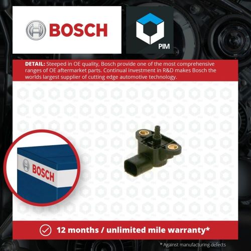 Boost pressure sensor fits mercedes sprinter 903, 906 2.1d 00 to 09 bosch new