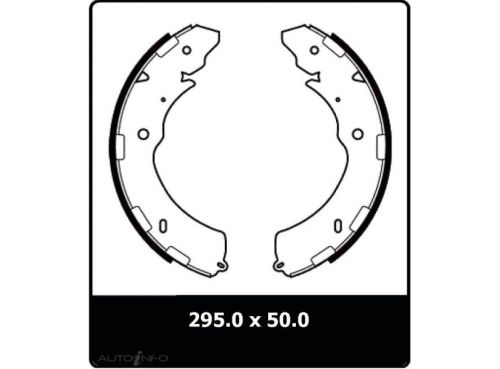 Rear protex brake shoes for mitsubishi triton ml mn 2007-on (4 piece)