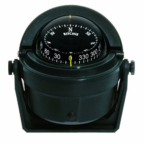 Ritchie navigation b-81 voyager bracket mount combi-dial compass, black, 3&#034;