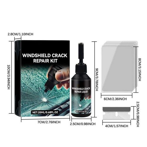 Diy windscreen repair kit for car windshield cracks easy to use and portable