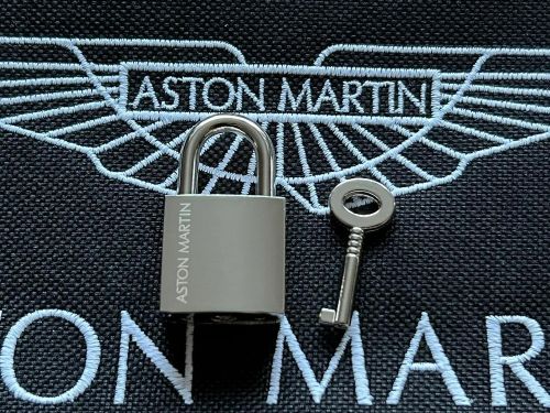 Aston martin padlock pad lock - genuine aston martin accessory - brand new - x3