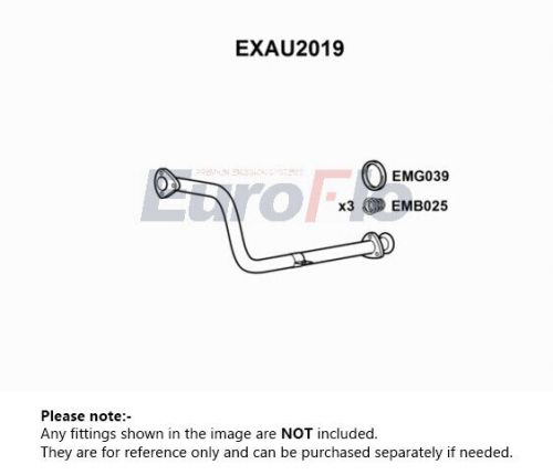 Exhaust pipe front exau2019 euroflo genuine top quality guaranteed new