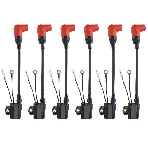 6pcs heavy duty ignition coils for yamaha 100/150/175/200/225hp 6r3-85570-01-00