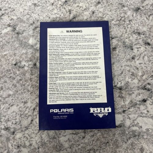 Polaris 1999 universal snow owner&#039;s safety and maintenance manual