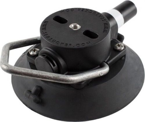 114 mm seasucker black vacuum mount with aluminium handle - ideal tie-off point