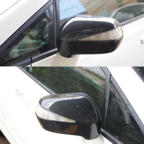 Car reverse mirror cover bezel outdoor view abs carbon fiber for 8th lim9749-