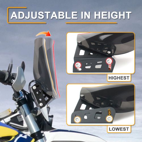 Fit for husqvarna te250i/te300/te300i 17-19 wind shield screen blocking risers