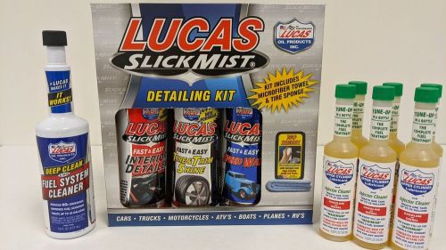 Lucas oil complete cleaning bundle, fuel cleaner slick mist kit &amp; injector fluid